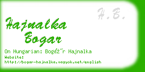 hajnalka bogar business card